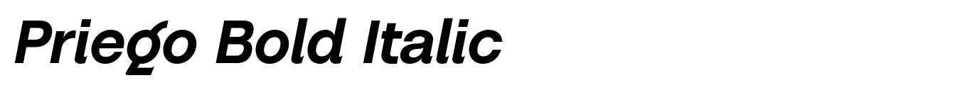 Priego Bold Italic